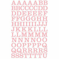 Making Memories - Mini Shimmer Alphabet Stickers - School House Font - Pink, CLEARANCE