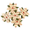 Making Memories - Fa La La Collection - Christmas - Printed Poinsettia Blossoms - Music Notes