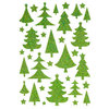 Making Memories - Fa La La Collection - Christmas - Glitter Foam Stickers - Trees