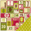 Making Memories - Fa La La Collection - Christmas - 12 x 12 Double Sided Paper - Number, CLEARANCE