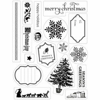 Making Memories - Fa La La Collection - Christmas - Acrylic Clear Stamps - Christmas, CLEARANCE