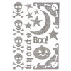 Making Memories - Spellbound Halloween Collection - Glitter Stickers - Silver, CLEARANCE