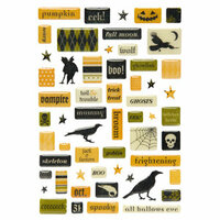 Making Memories - Spellbound Halloween Collection - Glitter Pebble Stickers, CLEARANCE
