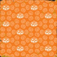 Making Memories - Spellbound Halloween Collection - 12 x 12 Die Cut Paper - Pumpkins, CLEARANCE