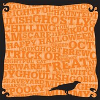 Making Memories - Spellbound Halloween Collection - 12 x 12 Glitter Paper - Crow, CLEARANCE