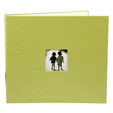 Making Memories - Paperie Collection - 12 x 12 Embossed Leather Album - 3-Ring - Greenhouse