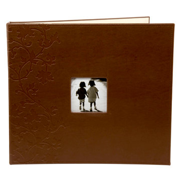 Making Memories - Paperie Collection - 12 x 12 Embossed Leather Album - 3-Ring - Mocha