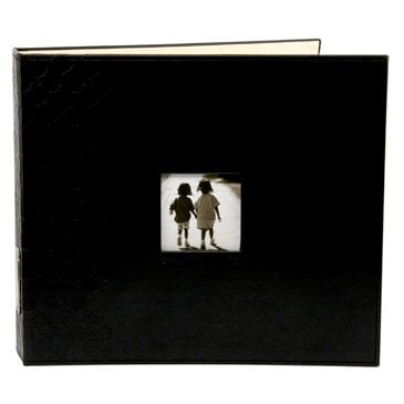 Making Memories - Paperie Collection - 12 x 12 Embossed Leather Album - 3-Ring - Black