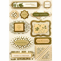 Making Memories - Paperie Collection - Dimensional Stickers - Mocha, CLEARANCE