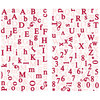 Making Memories - Paperie Collection - Shimmer Alphabet Stickers - Rouge, CLEARANCE