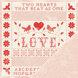 Making Memories - Love Notes Collection - 12 x12 Double Sided Paper - Sampler Love Notes, CLEARANCE
