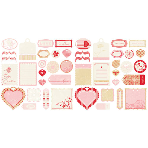 Making Memories - Love Notes Collection - Die Cut Tags, CLEARANCE