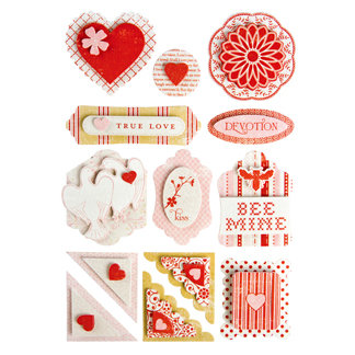 Making Memories - Love Notes Collection - Dimensional Stickers, CLEARANCE