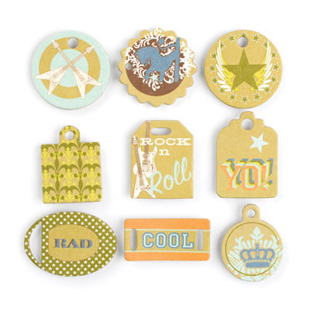 Making Memories - Just Chillin Boy Collection - Chipboard Tags
