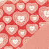 Making Memories - Love Notes Collection - 12 x12 Double Sided Paper - Heart Doily, CLEARANCE