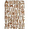 Making Memories - Shimmer Chipboard Alphabet - Mixed Jigsaw - Brown, CLEARANCE