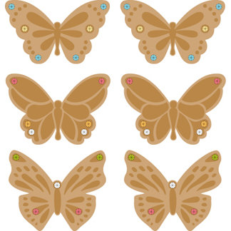 Making Memories - Embossed Butterfly Charms with Gems - Copper
