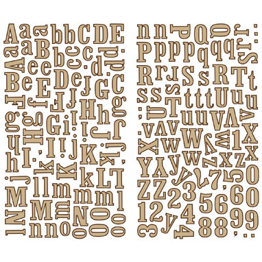 Making Memories - Great Escape Collection - Cork Alphabet Stickers, CLEARANCE