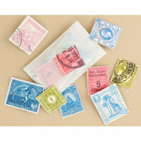 Making Memories - Vintage Findings Collection - Postage Stamps, CLEARANCE