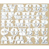 Making Memories - Vintage Findings Collection - Metallic Embossed Alphabet - Silver, CLEARANCE