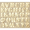 Making Memories - Vintage Findings Collection - Metallic Embossed Alphabet - Gold , CLEARANCE