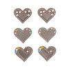 Making Memories - Embossed Metal Hearts - Antique Silver, CLEARANCE