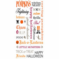 Making Memories - Spook Alley Collection - Halloween - Rub Ons - Words, CLEARANCE
