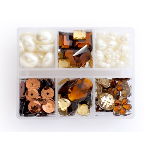 Making Memories - Gem Collection Box - Brown, CLEARANCE