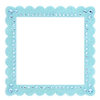 Making Memories - Glitter Bling Collection - Self Adhesive Square Frame - Blue