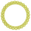 Making Memories - Glitter Bling Collection - Self Adhesive Round Frame - Green, CLEARANCE