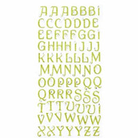 Making Memories - Glitter Bling Collection - Jeweled Alphabet Stickers - Green, CLEARANCE