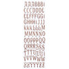 Making Memories - Glitter Bling Collection - Jeweled Alphabet Stickers - Brown, CLEARANCE
