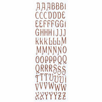 Making Memories - Glitter Bling Collection - Jeweled Alphabet Stickers - Brown, CLEARANCE