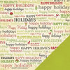 Making Memories - Mistletoe Collection - Christmas - 12 x 12 Double Sided Paper - Happy Holidays , BRAND NEW
