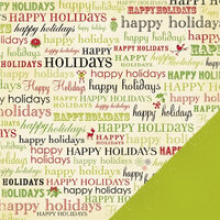Making Memories - Mistletoe Collection - Christmas - 12 x 12 Double Sided Paper - Happy Holidays , BRAND NEW