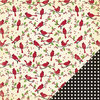 Making Memories - Mistletoe Collection - Christmas - 12 x 12 Double Sided Paper - Cardinal , BRAND NEW