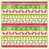 Making Memories - Mistletoe Collection - Christmas - 12 x 12 Die Cut Paper - Icon Stripe , CLEARANCE