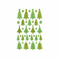 Making Memories - Mistletoe Collection - Christmas - Glitter Foam Stickers - Tree , BRAND NEW