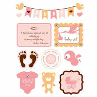 Making Memories - Design Shop Collection - 3 Dimensional Stickers - Baby Girl, CLEARANCE