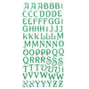 Making Memories - Glitter Bling Collection - Jeweled Alphabet Stickers - Dark Green, CLEARANCE