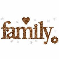 Making Memories - Glitter Bling Collection - Self Adhesive Words - Family