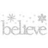 Making Memories - Glitter Bling Collection - Self Adhesive Words - Believe, CLEARANCE