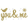 Making Memories - Glitter Bling Collection - Self Adhesive Words - You and Me, BRAND NEW