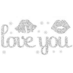 Making Memories - Glitter Bling Collection - Self Adhesive Words - Love You, CLEARANCE