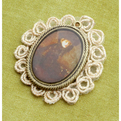 Making Memories - Vintage Groove Collection - Jewelry Pendant - Victorian Cameo