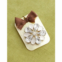 Making Memories - Vintage Groove Collection - Jewelry Pendant - Tear Drop Flower