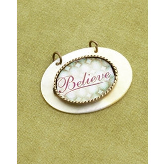 Making Memories - Vintage Groove Collection - Jewelry Pendant - Believe