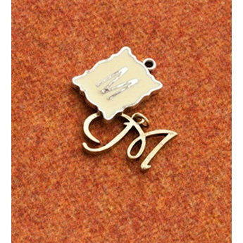 Making Memories - Vintage Groove Collection - Jewelry Alphabet Charms - Letter M