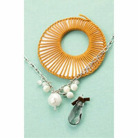 Making Memories - Vintage Groove Collection - Jewelry Kit - Shell and Pearl Drop