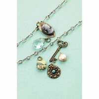 Making Memories - Vintage Groove Collection - Jewelry Kit - Cameo and Glass Charms